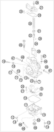 CARBURETOR KEIHIN PWK 125SX 50431001044