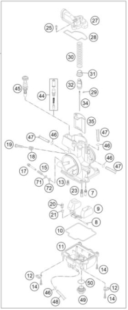 CARBURETOR KEIHIN PWK36SAG12 50331101644