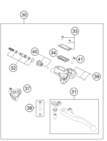 MASTER CYLINDER CPL. 9,5MM  09 50302030300