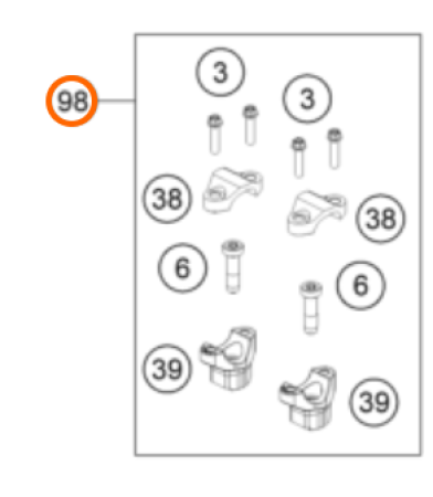 HANDLEBAR SUPPORT KIT D28/H37 00050000921