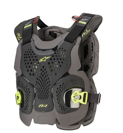 ALPINESTARS RINTASUOJA A-1 PLUS MUSTA/KELT FLUO 696-6700120-1155-X