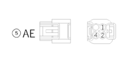 SPARE CONNECTOR AE 4-PINS 000700000AE