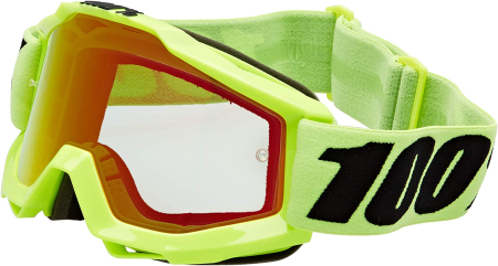 100%, ACCURI FLUO YELLOW - MIRROR RED LENS, ADULT 50210-004-02