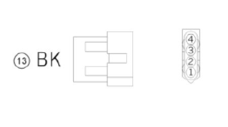 SPARE CONNECTOR BK 4-PINS 000700000BK